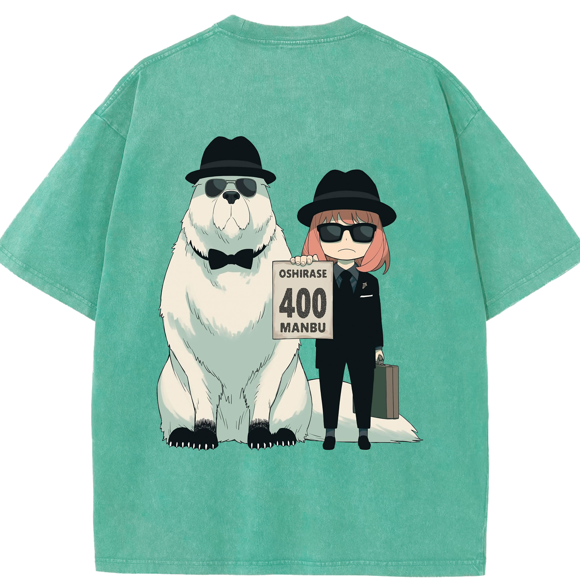 （画像用） SPY×FAMILY间谍家家酒 綿100% ヴィンテージ風 半袖Tシャツ（背面プリント）